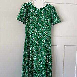 LOFT Women’s Green Floral Dress